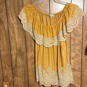 Mustard yellow color, size- 2X, brand- fever